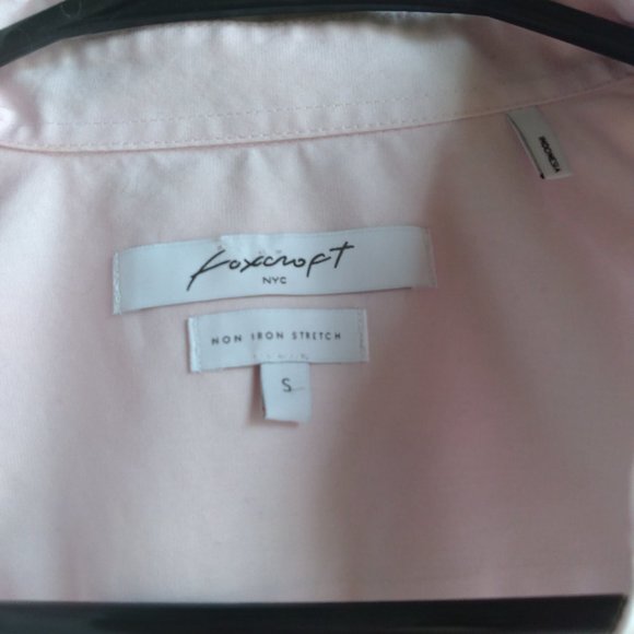 Foxcroft Light Pink Button Down Shirt with 3/4 Sleeves - Picture 4 of 5